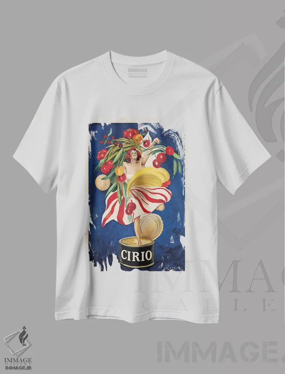 تیشرت سفید طرح دار چیریو، تایپوگرافی اثر لئونتو کاپیلو | فروشگاه ایماژ