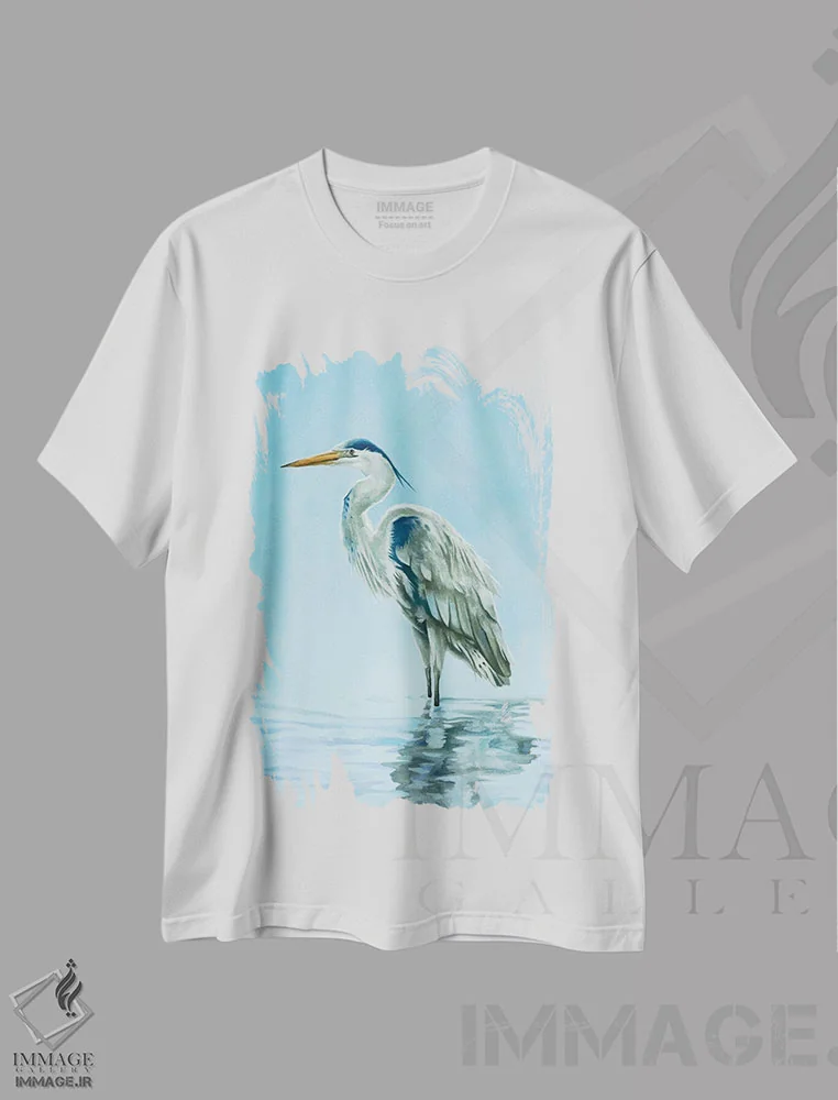 تیشرت سفید طرح دار گارزا آزول، دکور ساحلی اثر لوکا شپرد | فروشگاه ایماژ