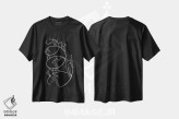 تیشرت مشکی طرح دار مارپیچ زندگی، آبستره اثر لیا چچلاشویلی | immage.ir
