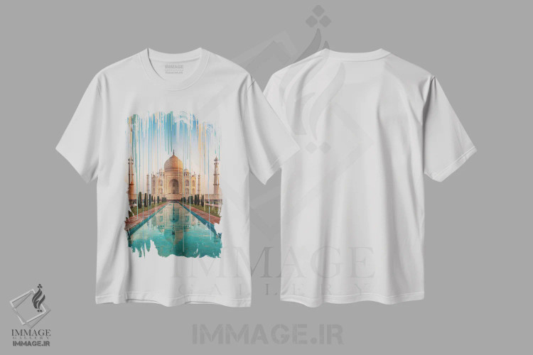تیشرت سفید طرح دار آرمان گرا با سرمایه، عکاسی ترکیبی اثر فایو بای فایو کالکتیو | immage.ir