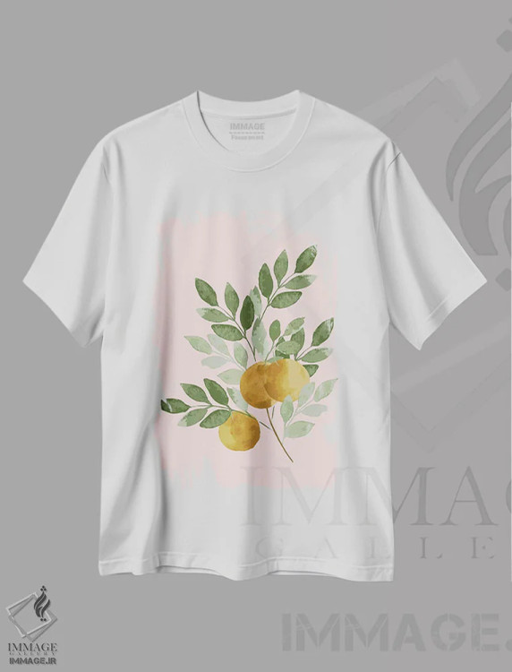 تیشرت سفید طرح دار پرتقال ها، تزئینی اثر لوسیل پرایس | immage.ir