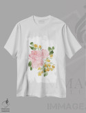 تیشرت سفید طرح دار باغ آملیا II، دکور معاصر اثر لوسیل پرایس | فروشگاه ایماژ