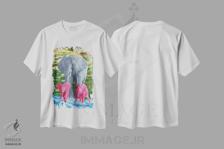 تیشرت سفید طرح دار دردسر دوبرابر، مدیوم اثر لورا کرتین | فروشگاه ایماژ