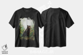 تیشرت مشکی طرح دار سایه جنگل، مدیوم اثر لورا کرتین | فروشگاه ایماژ
