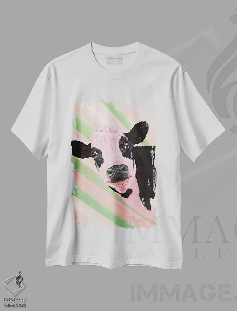 تیشرت سفید طرح دار نخود شیرین، مدیوم اثر لورا کرتین | فروشگاه ایماژ