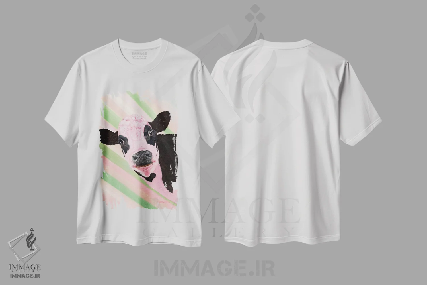 تیشرت سفید طرح دار نخود شیرین، مدیوم اثر لورا کرتین | فروشگاه ایماژ