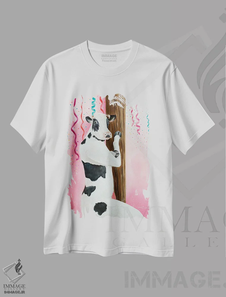 تیشرت سفید طرح دار جزبل، مدیوم اثر لورا کرتین | فروشگاه ایماژ