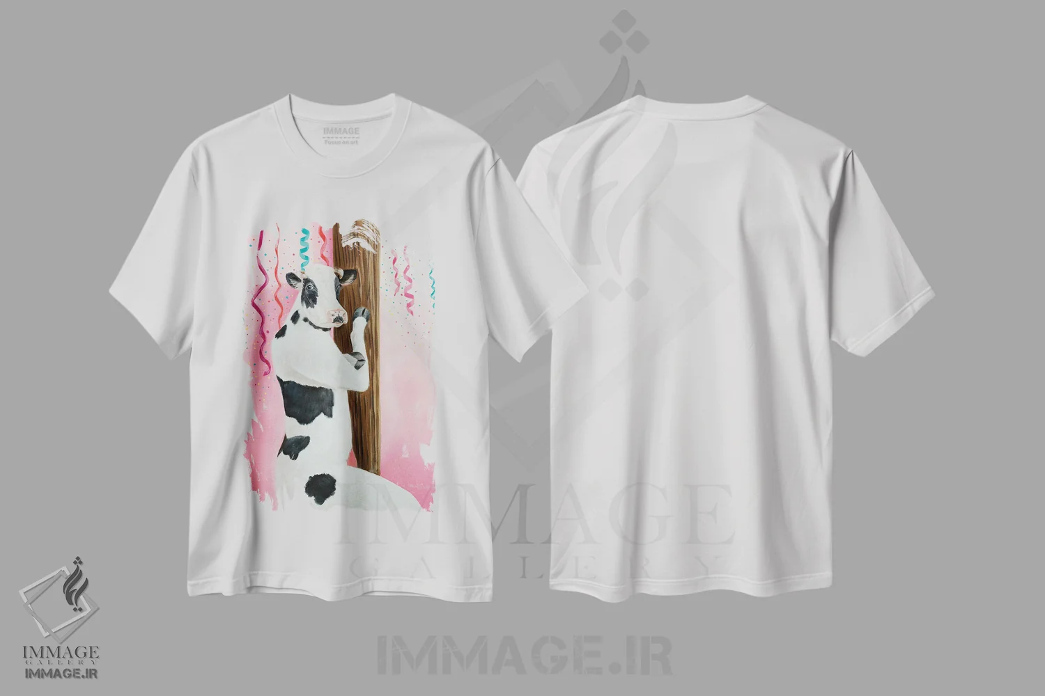 تیشرت سفید طرح دار جزبل، مدیوم اثر لورا کرتین | فروشگاه ایماژ