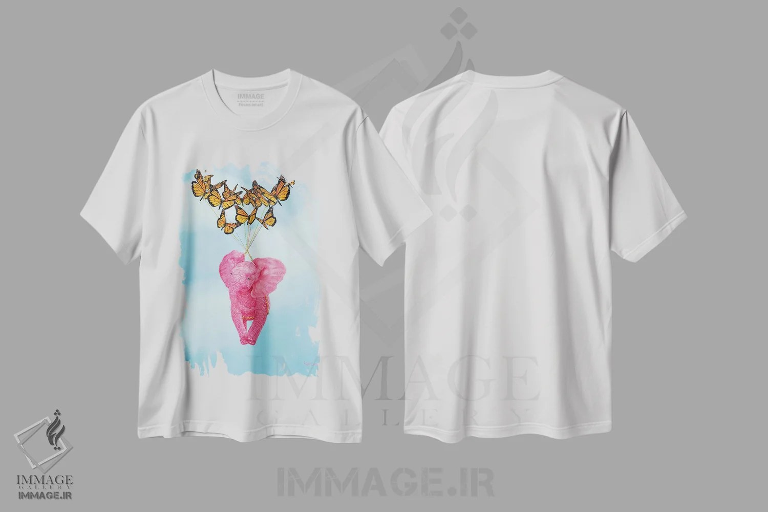 تیشرت سفید طرح دار با خود برده شدن، مدیوم اثر لورا کرتین | immage.ir