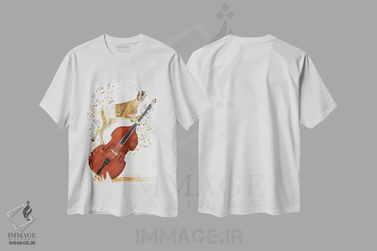 تیشرت سفید طرح دار تامپر، مدیوم اثر لورا کرتین | immage.ir