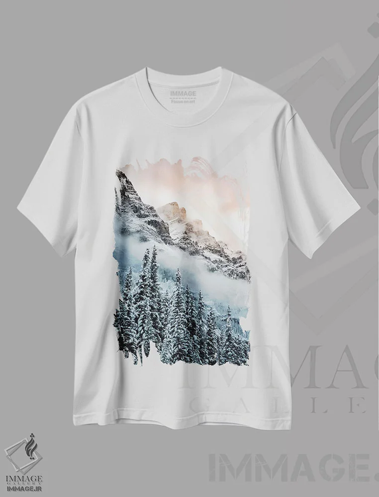 تیشرت سفید طرح دار گرم و سرد، مدیوم اثر لوکاس مور | immage.ir