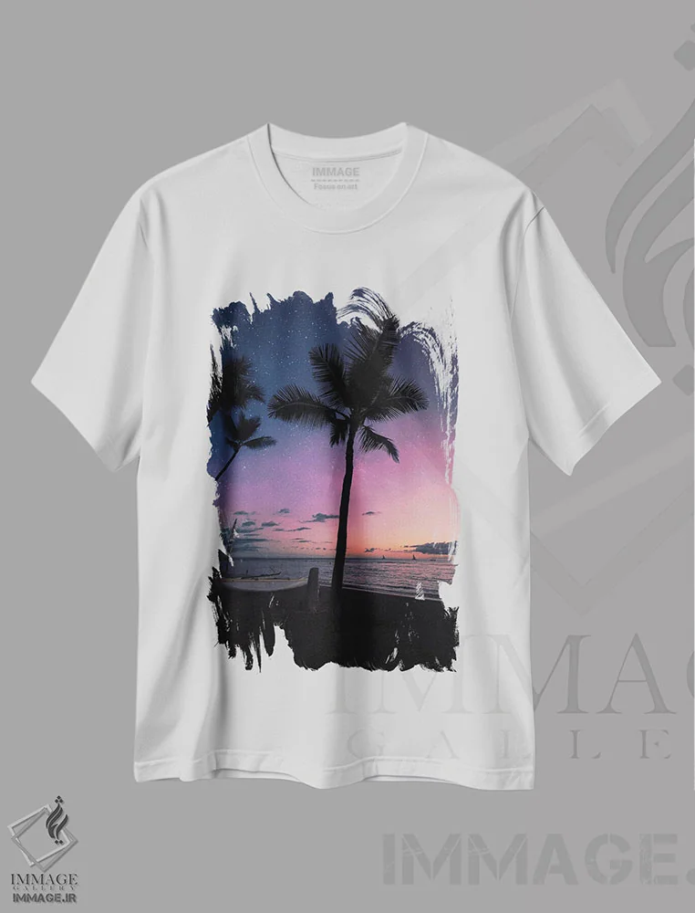 تیشرت سفید طرح دار شگفتی شب، مدیوم اثر لوکاس مور | فروشگاه ایماژ