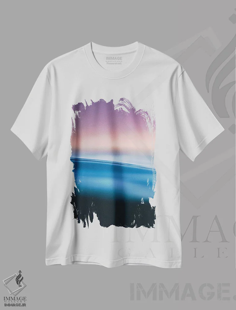 تیشرت سفید طرح دار آرامش، مدیوم اثر لوکاس مور | فروشگاه ایماژ