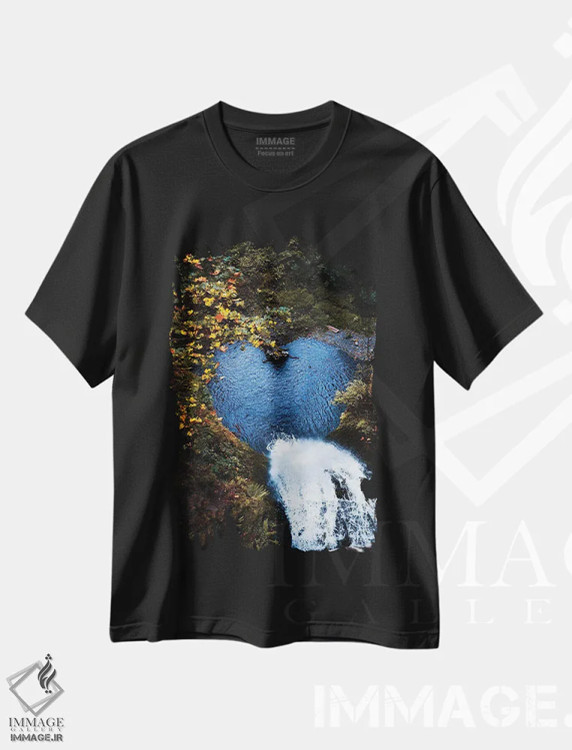 تیشرت مشکی طرح دار عشق به طبیعت، مدیوم اثر لوکاس مور | فروشگاه ایماژ