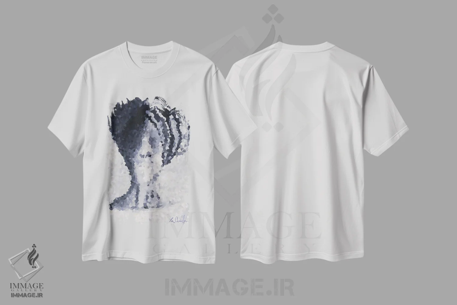 تیشرت سفید طرح دار ملکه آفریقایی، هنر آمریکایی آفریقایی تبار اثر لیز کاوینگتون | فروشگاه ایماژ