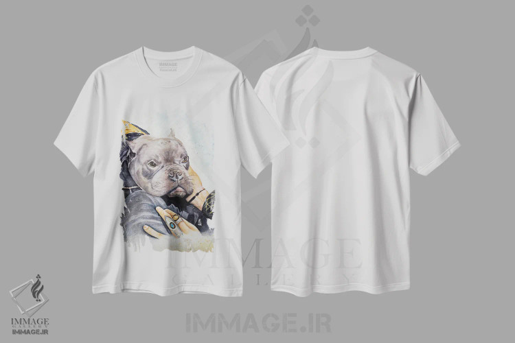تیشرت سفید طرح دار بیکن، هنر فاخر معاصر اثر لیز کاوینگتون | فروشگاه ایماژ