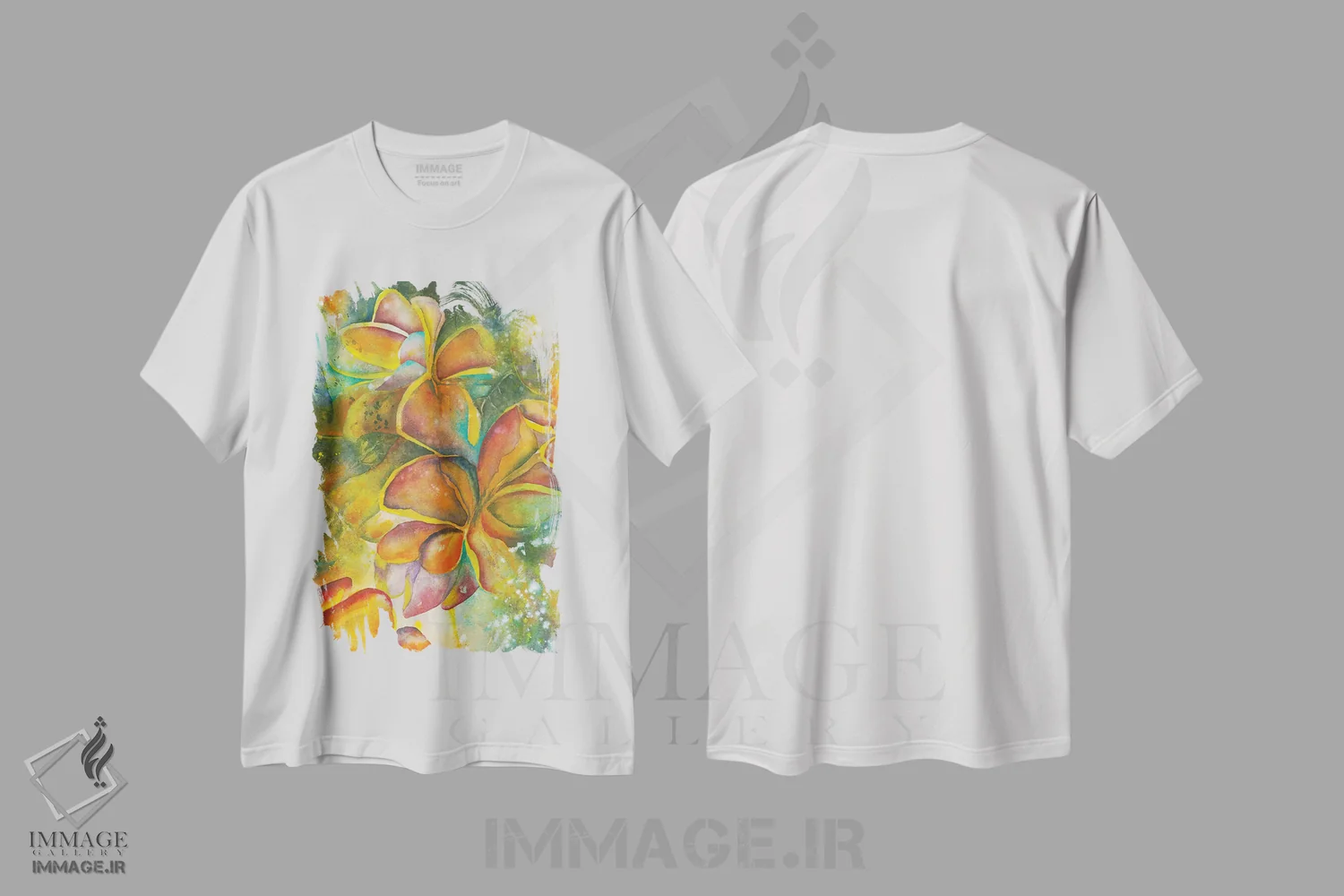 تیشرت سفید طرح دار رقصیدن با پلومریا، دکور معاصر اثر لیز کاوینگتون | immage.ir