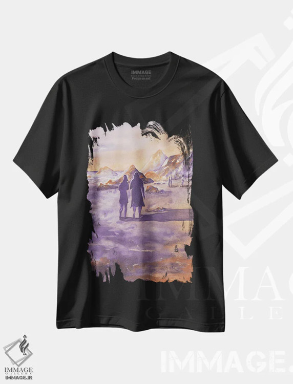 تیشرت مشکی طرح دار ساحل ایالتی ال ماتادور، دکور معاصر اثر لیز کاوینگتون | immage.ir