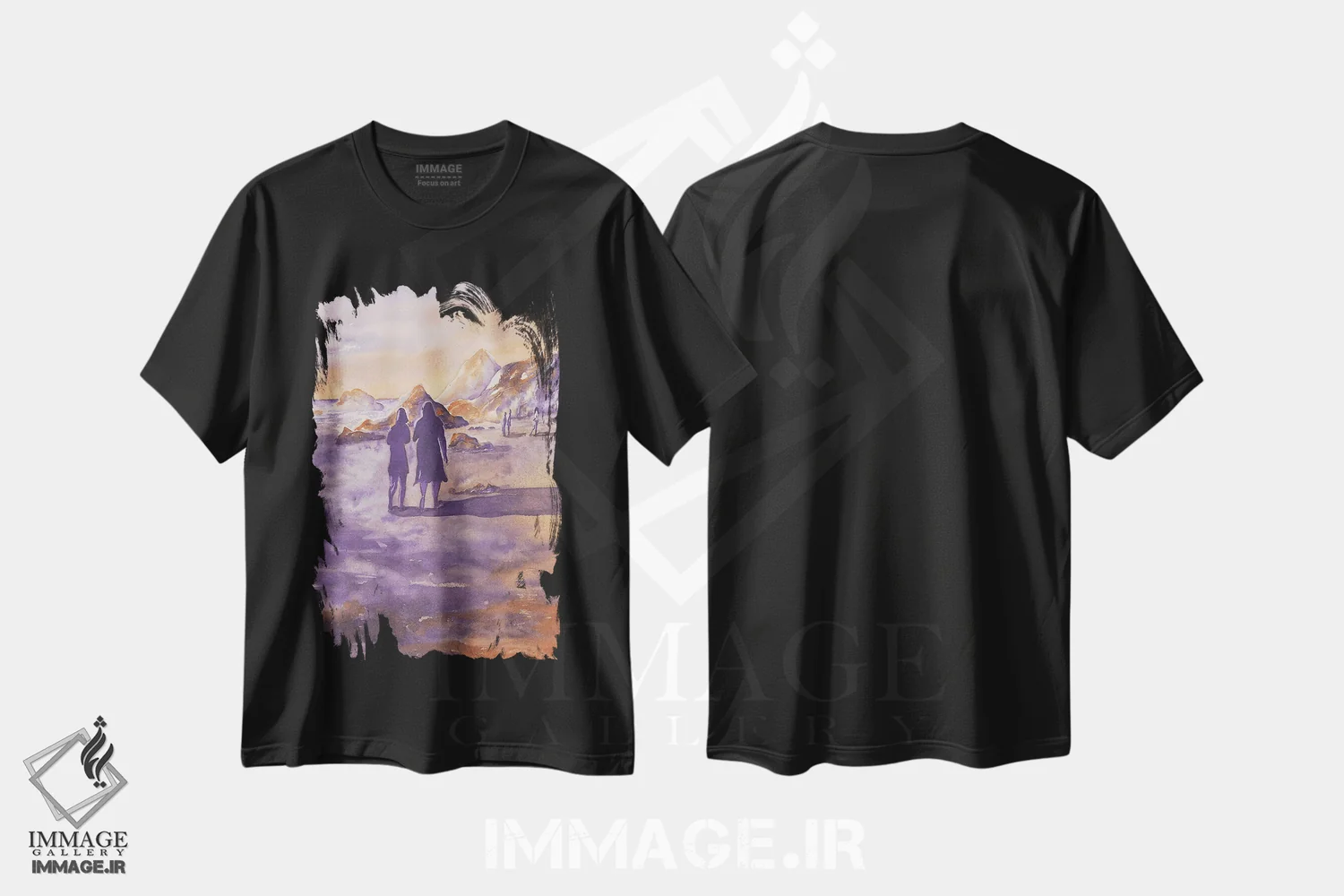تیشرت مشکی طرح دار ساحل ایالتی ال ماتادور، دکور معاصر اثر لیز کاوینگتون | immage.ir