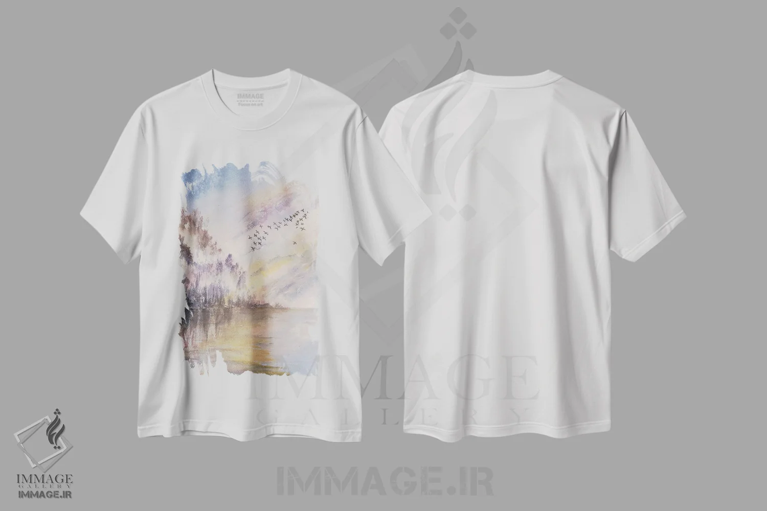 تیشرت سفید طرح دار کوچ، آبستره اثر لیز کاوینگتون | immage.ir