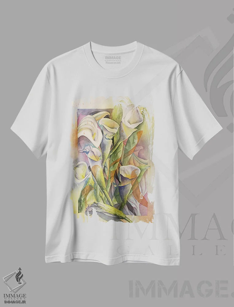 تیشرت سفید طرح دار مورد علاقه های من، دکور معاصر اثر لیز کاوینگتون | فروشگاه ایماژ