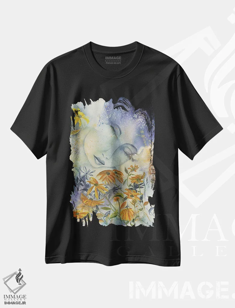 تیشرت مشکی طرح دار صلح، دکور معاصر اثر لیز کاوینگتون | immage.ir