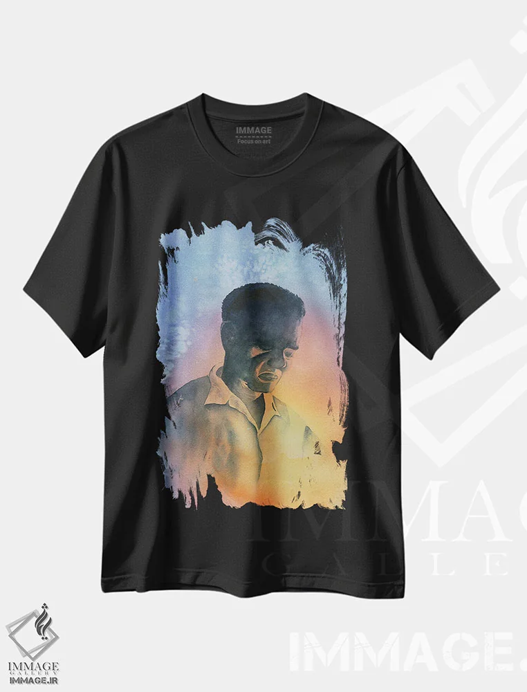 تیشرت مشکی طرح دار غرق در فکر ۲، دکور معاصر اثر لیز کاوینگتون | immage.ir