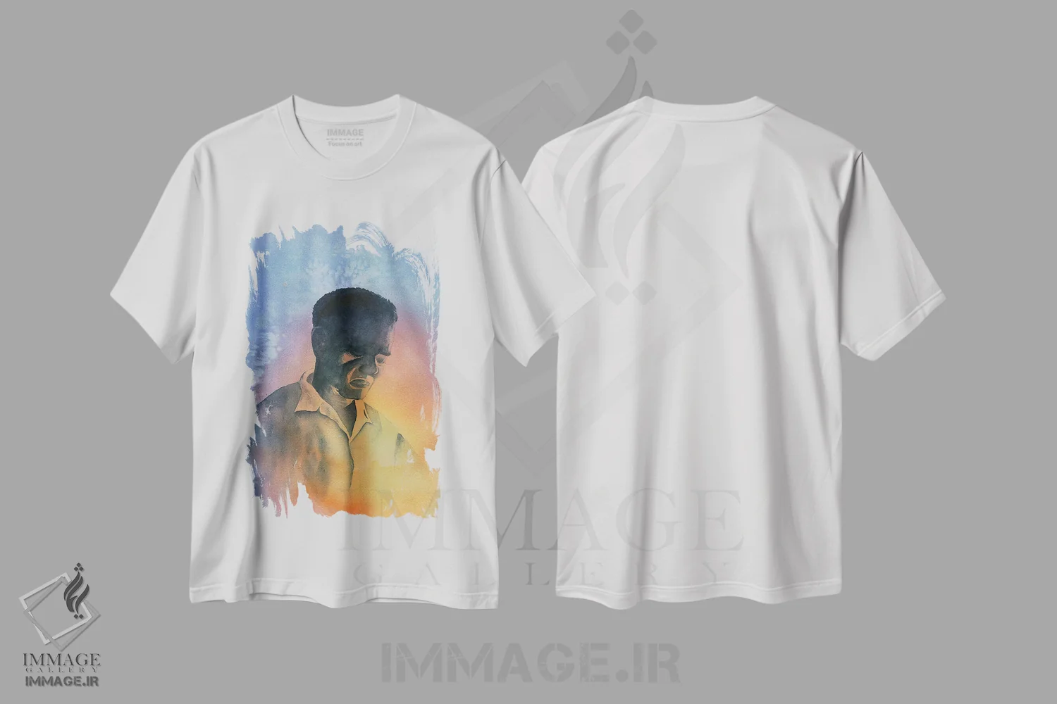 تیشرت سفید طرح دار غرق در فکر ۲، دکور معاصر اثر لیز کاوینگتون | فروشگاه ایماژ