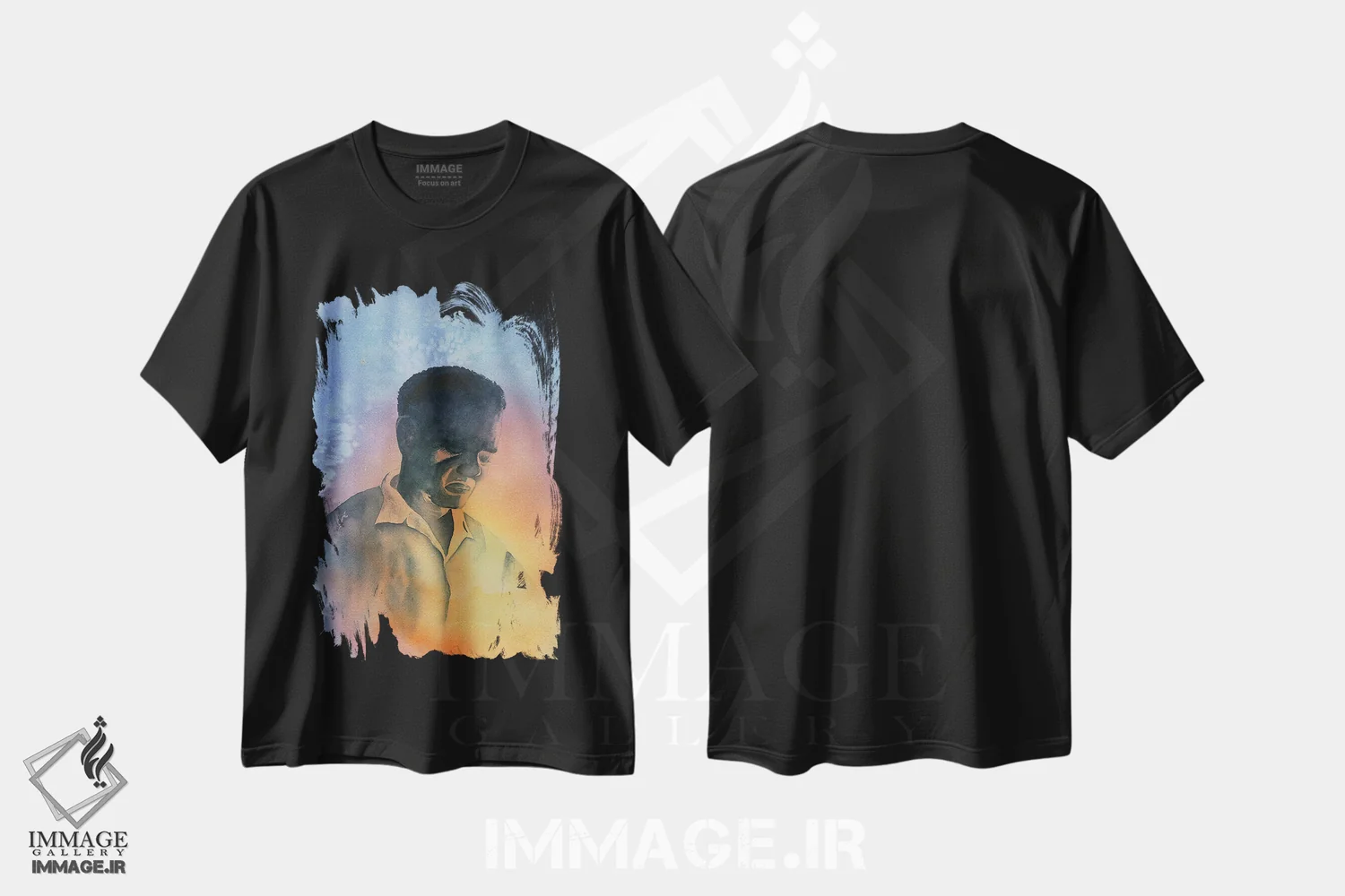 تیشرت مشکی طرح دار غرق در فکر ۲، دکور معاصر اثر لیز کاوینگتون | immage.ir