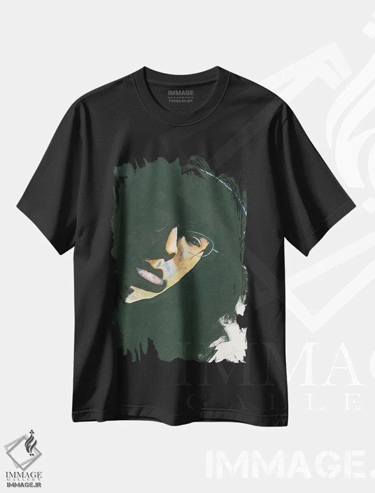 تیشرت مشکی طرح دار انعکاس، دکور معاصر اثر لیز کاوینگتون | immage.ir