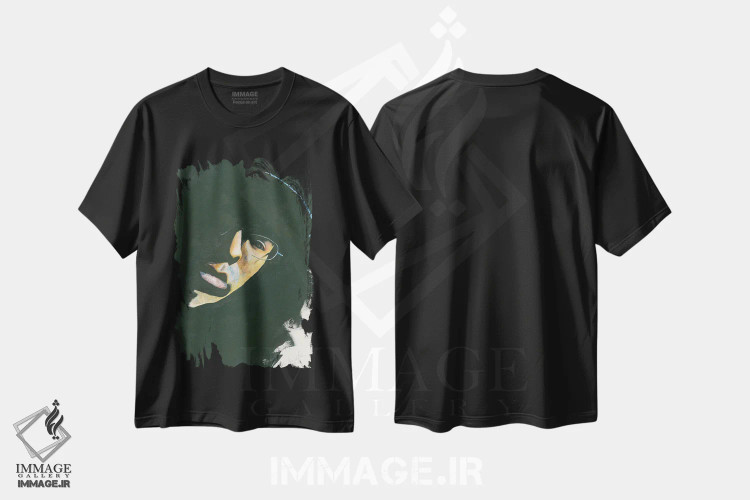 تیشرت مشکی طرح دار انعکاس، دکور معاصر اثر لیز کاوینگتون | immage.ir