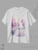 تیشرت سفید طرح دار فصل بهار، آبستره اثر لیز کاوینگتون | immage.ir
