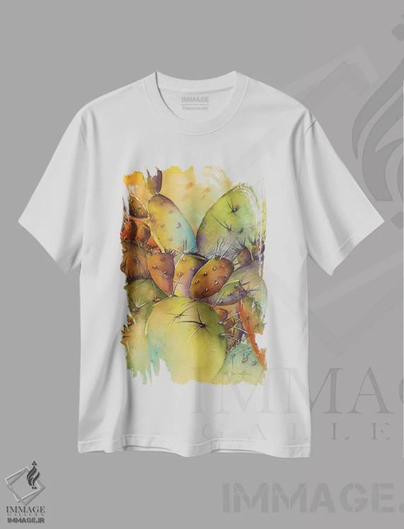 تیشرت سفید طرح دار شوک قیمت، دکور معاصر اثر لیز کاوینگتون | فروشگاه ایماژ