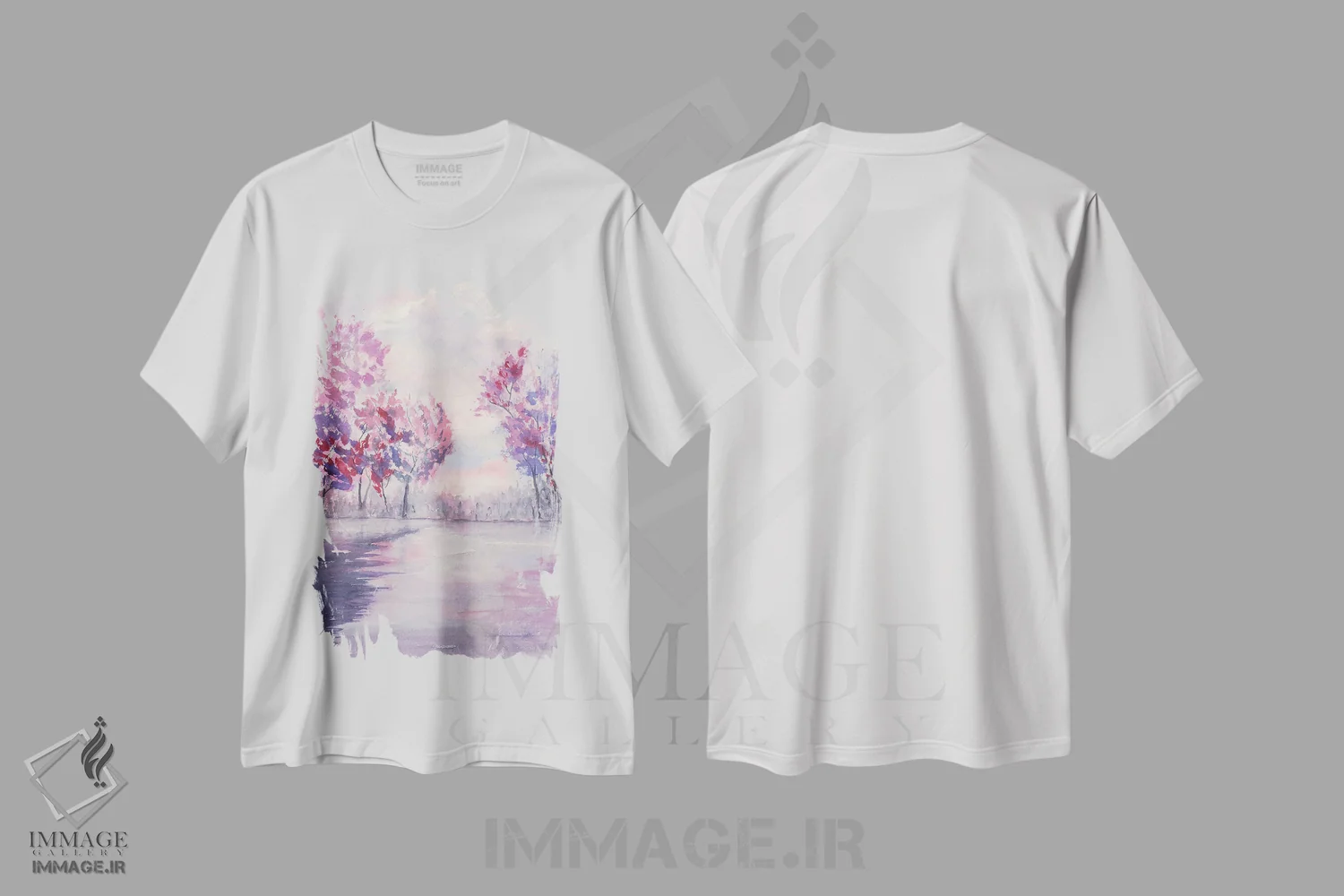 تیشرت سفید طرح دار فصل بهار، آبستره اثر لیز کاوینگتون | immage.ir