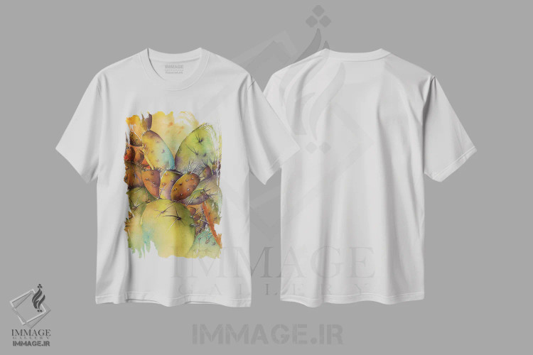 تیشرت سفید طرح دار شوک قیمت، دکور معاصر اثر لیز کاوینگتون | فروشگاه ایماژ