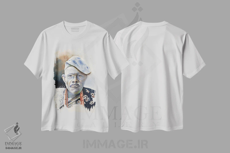 تیشرت سفید طرح دار رئیس، دکور معاصر اثر لیز کاوینگتون | فروشگاه ایماژ