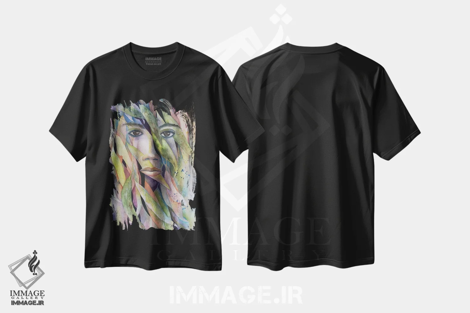 تیشرت مشکی طرح دار میان درختان اکالیپتوس، دکور معاصر اثر لیز کاوینگتون | immage.ir