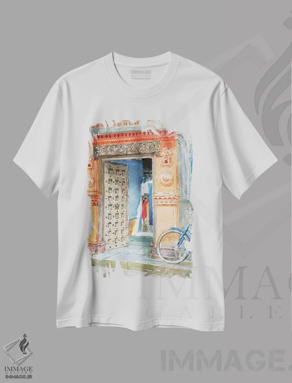 تیشرت سفید طرح دار در شهر قدیمی بوج، ۲۰۰۳، دکور آسیایی اثر لوسی ویلیس | فروشگاه ایماژ