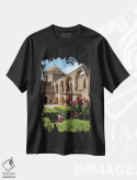 تیشرت مشکی طرح دار ایوان قوسی در کلیسای میسیون سن خوزه، سن آنتونیو، مدیوم اثر لری دیتو | فروشگاه ایماژ