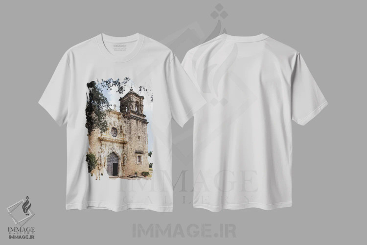 تیشرت سفید طرح دار آثار لری دیتو - immage.ir