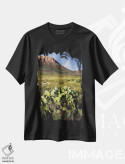 تیشرت مشکی طرح دار بیابان چی واوا، مدیوم اثر لری دیتو | فروشگاه ایماژ