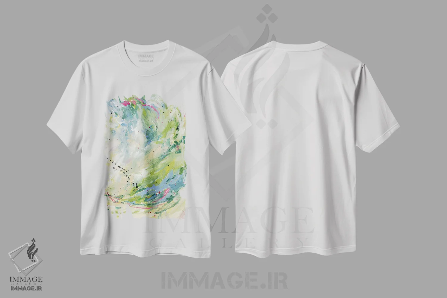 تیشرت سفید طرح دار هوا میان انگشتانم اثر لادارا مک کینون | immage.ir