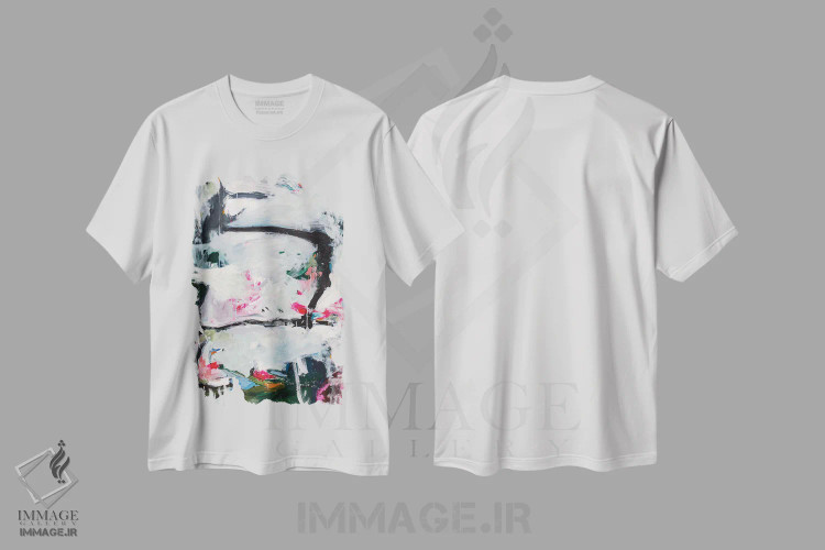 تیشرت سفید طرح دار سرنوشت اثر لادارا مک کینون | immage.ir