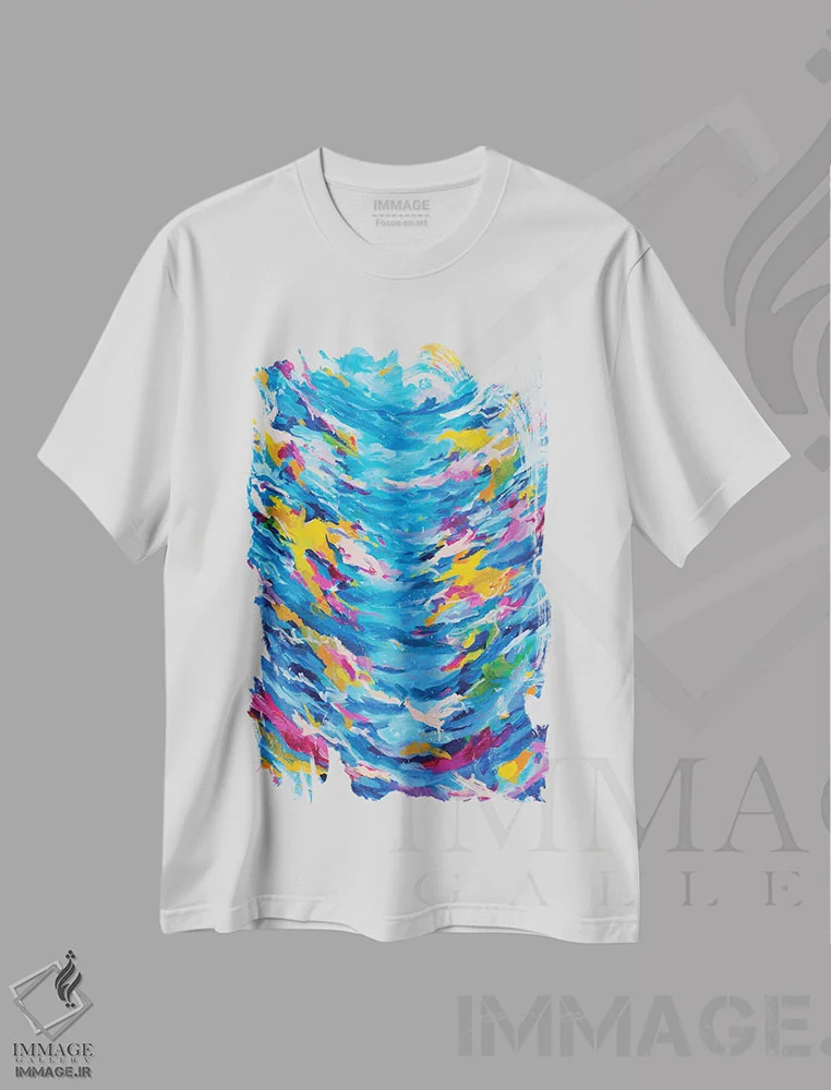 تیشرت سفید طرح دار رویای شکوفا شدن اثر لادارا مک کینون | فروشگاه ایماژ