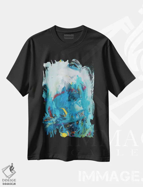 تیشرت مشکی طرح دار جشن اثر لادارا مک کینون | immage.ir