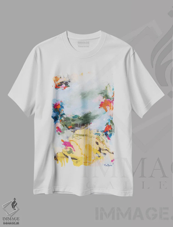 تیشرت سفید طرح دار وضعیت دائمی اثر لادارا مک کینون | immage.ir