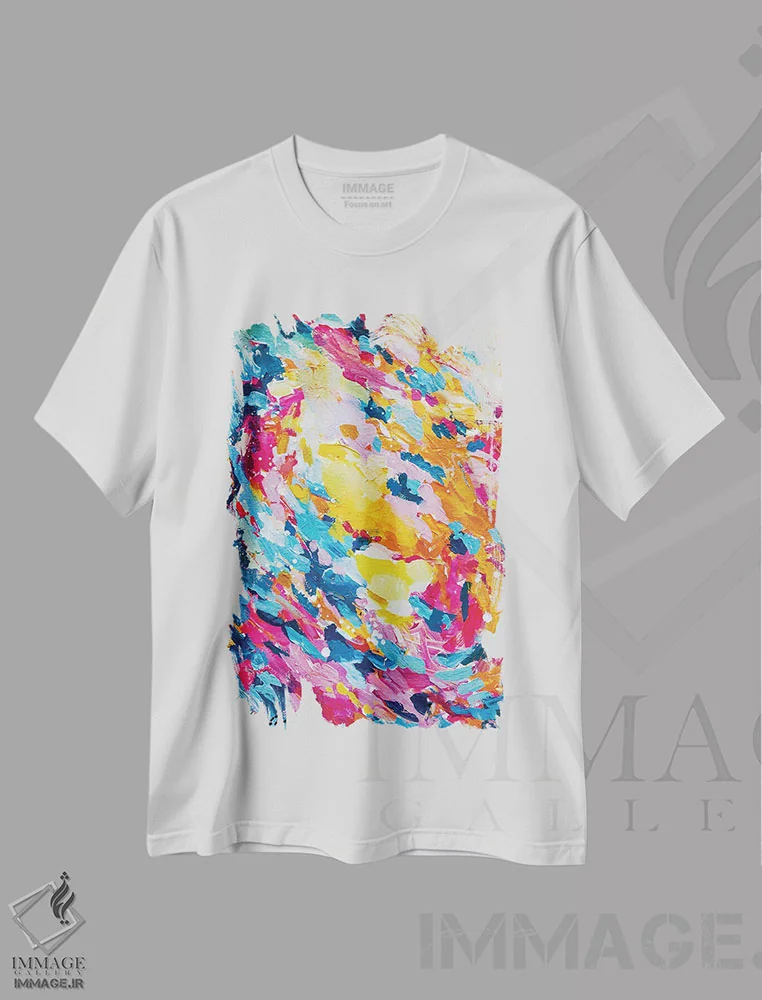 تیشرت سفید طرح دار آغاز زندگی بهاری III اثر لادارا مک کینون | فروشگاه ایماژ
