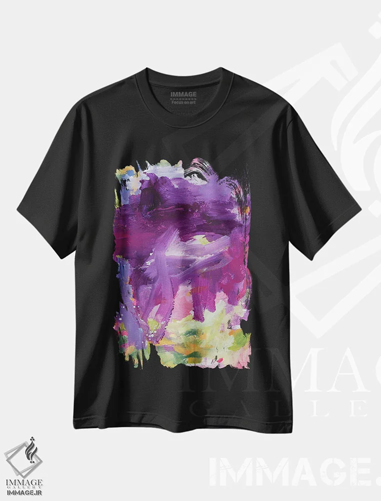 تیشرت مشکی طرح دار شب پرتو آفتاب II اثر لادارا مک کینون | immage.ir