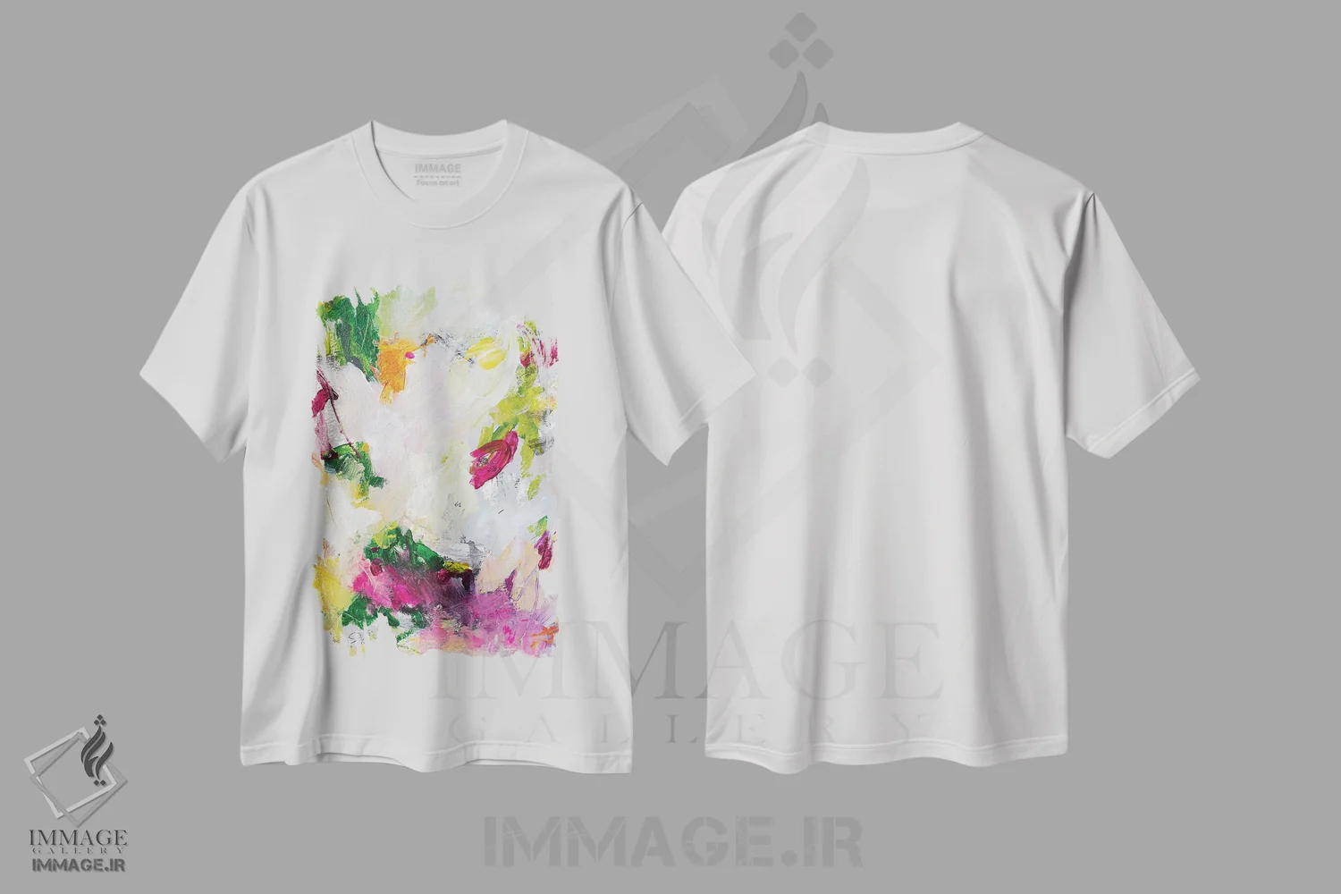 تیشرت سفید طرح دار آغاز زندگی بهاری I اثر لادارا مک کینون | immage.ir