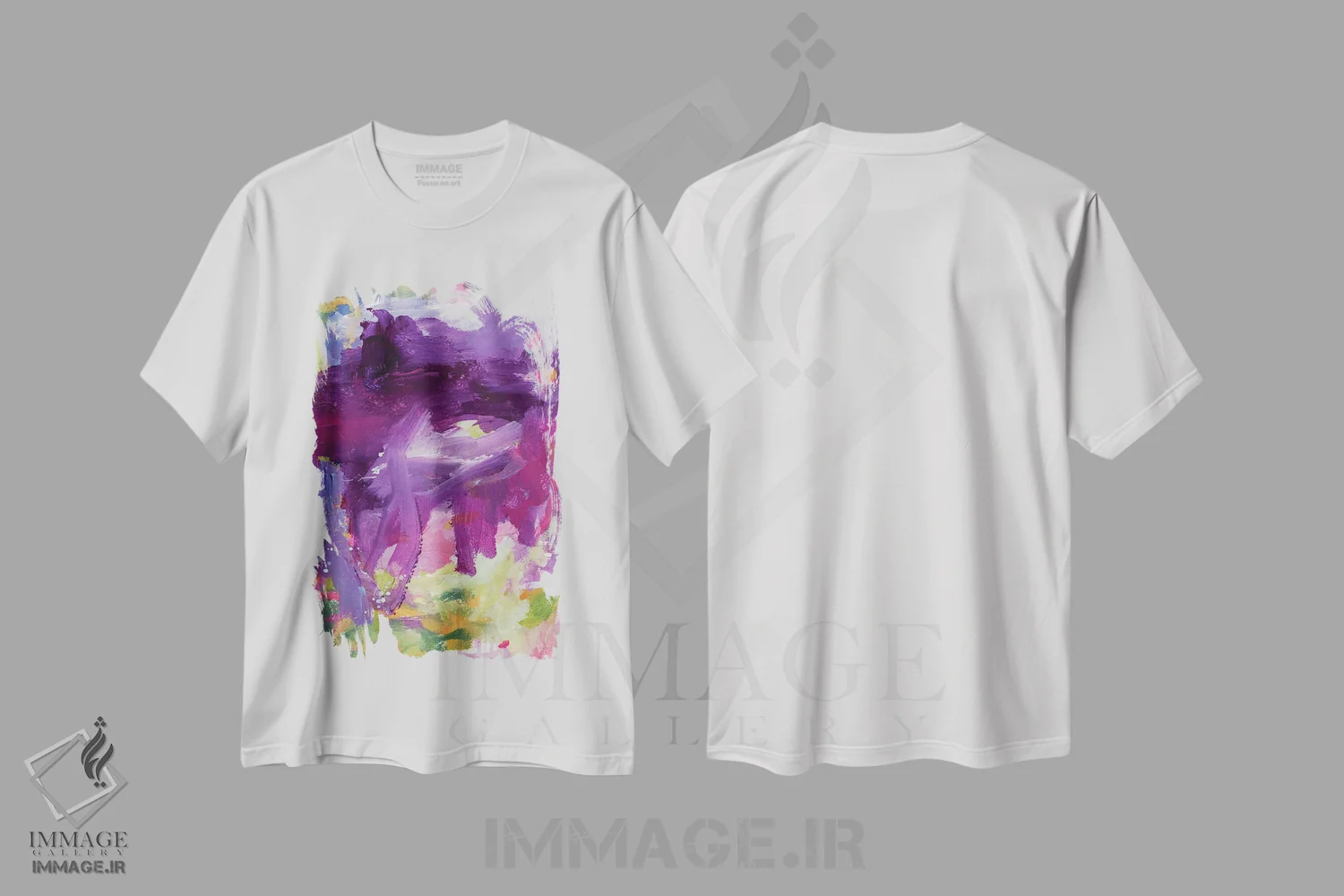 تیشرت سفید طرح دار شب پرتو آفتاب II اثر لادارا مک کینون | فروشگاه ایماژ